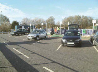 An HWRC site in Greater Manchester which WRAP says has a good site layout with clear road markings